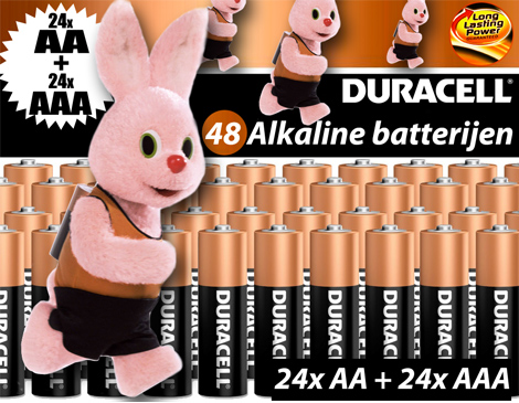 IDiva - 48 Duracell Alkaline Batterijen IDiva - 48 Duracell Alkaline Batterijen