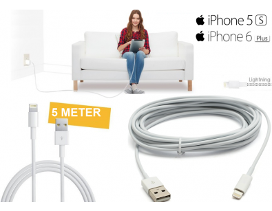IDiva - 5 Meter Lightning Usb Kabel IDiva - 5 Meter Lightning Usb Kabel