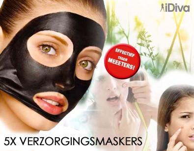 IDiva - 5 stuks Black Head Verzorgingsmaskers