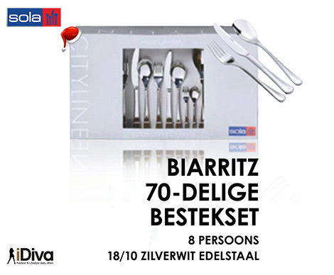 IDiva - 70-Delige Sola Bestekset Biarritz IDiva - 70-Delige Sola Bestekset Biarritz