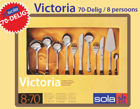 IDiva - 70-Delige Sola Bestekset Victoria IDiva - 70-Delige Sola Bestekset Victoria