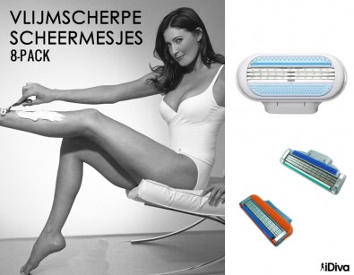 IDiva - 8X Scheermesjes Voor Gillette Venus, Mach 3 Of Fusion