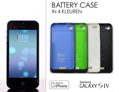 IDiva - Battery case voor iPhone 4(S)/5 en Samsung S4