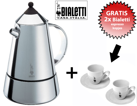 IDiva - Bialetti Espresso + Gratis 2 Kopjes