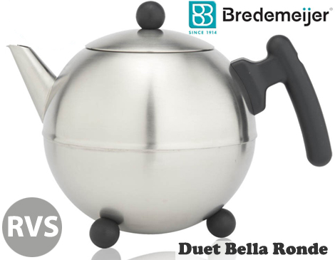IDiva - Bredemeijer Rvs Theepot Duet Bella Ronde IDiva - Bredemeijer Rvs Theepot Duet Bella Ronde