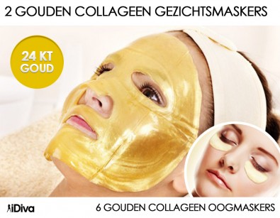 IDiva - Gouden Collageen Gezichtsmaskers IDiva - Gouden Collageen Gezichtsmaskers