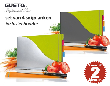 IDiva - Gusta 4-Delige Snijplankenset IDiva - Gusta 4-Delige Snijplankenset