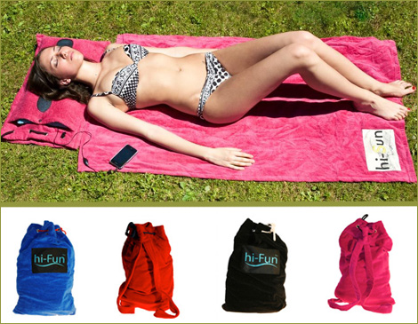 IDiva - Hi-fun Strandhanddoek Met Speakers IDiva - Hi-fun Strandhanddoek Met Speakers