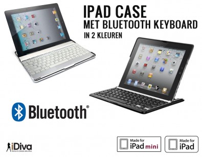 IDiva - Ipad Case Met Bluetooth Keyboard IDiva - Ipad Case Met Bluetooth Keyboard