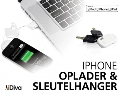 IDiva - iPhone & iPad Oplader en Sleutelhanger IDiva - iPhone & iPad Oplader en Sleutelhanger