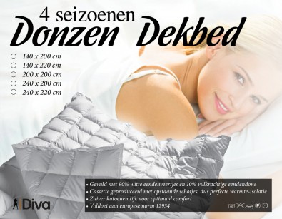 IDiva - Luxe 4-Seizoenen Donzen Dekbed