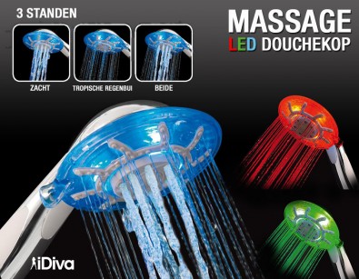 IDiva - Massage LED Douchekop IDiva - Massage LED Douchekop