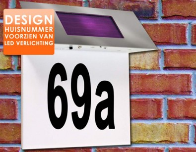 IDiva - RVS Design LED huisnummerbord