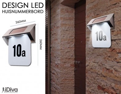 IDiva - Rvs Led Huisnummerbord