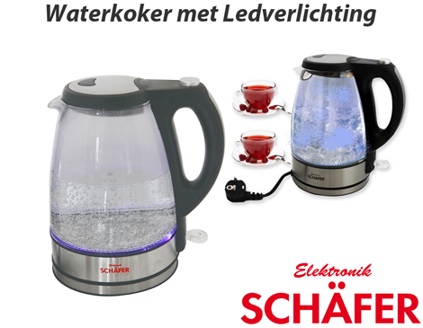 IDiva - Schafer Waterkoker Met Led Verlichting IDiva - Schafer Waterkoker Met Led Verlichting