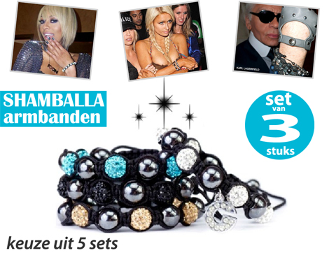 IDiva - Set Van 3 Shamballa Armbanden