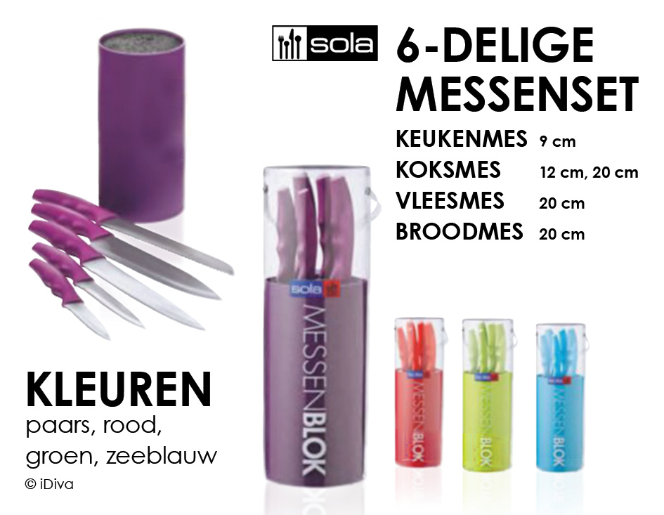IDiva - Sola 6-Delige Messenset IDiva - Sola 6-Delige Messenset