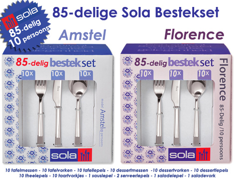 IDiva - Sola 85-Delige Bestekset Amstel/florence