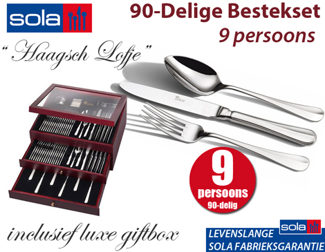 IDiva - Sola 90-Delige Bestekset Haagsch Lofje IDiva - Sola 90-Delige Bestekset Haagsch Lofje