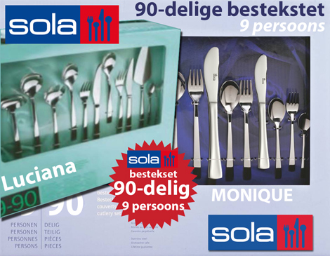 IDiva - Sola 90-Delige Bestekset Luciana Of Monique IDiva - Sola 90-Delige Bestekset Luciana Of Monique