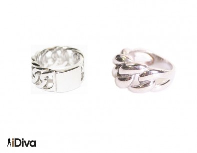 IDiva - Stoere zilverkleurige schakelringen IDiva - Stoere zilverkleurige schakelringen