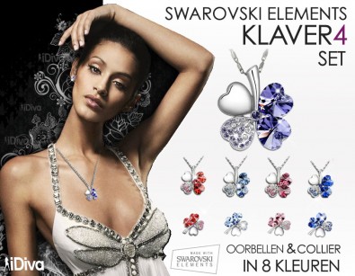 IDiva - Swarovski Elements Klaver 4 Set IDiva - Swarovski Elements Klaver 4 Set