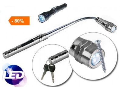 IDiva - Telescopische Magnetische Led Flashlight IDiva - Telescopische Magnetische Led Flashlight