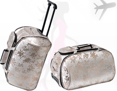 IDiva - Trendy Weekend Bag Silver Flower