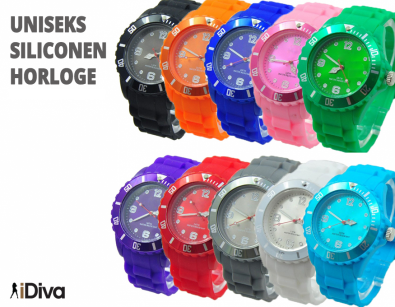 IDiva - Uniseks Siliconen Horloge IDiva - Uniseks Siliconen Horloge