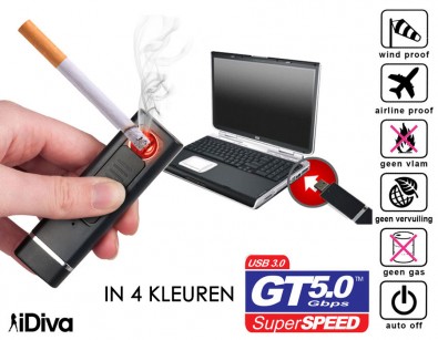 IDiva - Vlamloze USB Aansteker IDiva - Vlamloze USB Aansteker