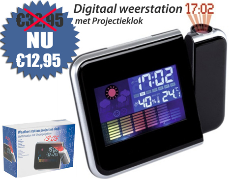 IDiva - Weerstation Met Projectieklok IDiva - Weerstation Met Projectieklok