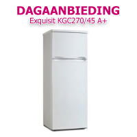 Internetshop.nl - Exquisit KGC270/45 A+ Dubbeldeurs koelkast