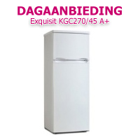 Internetshop.nl - Exquisit KGC270/45 A+ Dubbeldeurs koelkast Internetshop.nl - Exquisit KGC270/45 A+ Dubbeldeurs koelkast