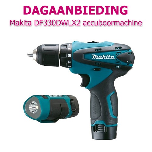 Internetshop.nl - Makita DF330DWLX2 Accuboormachine