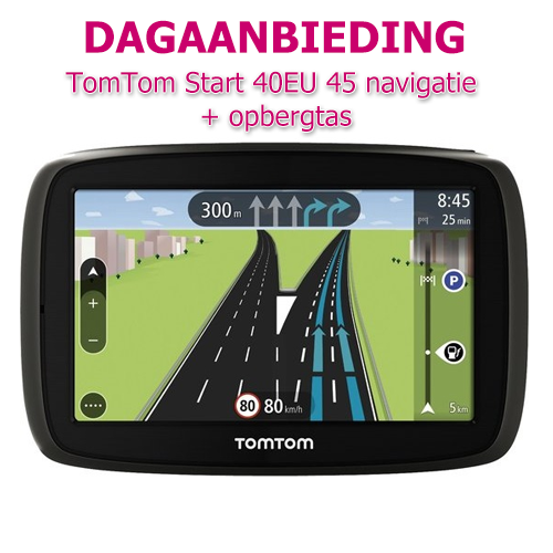 Internetshop.nl - TomTom Start 40EU 45 + opbergtas Navigatie