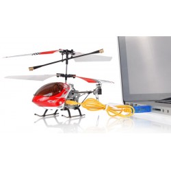 One Time Deal Kids - V-max 3 Channel Mini Rc Electrische Indoor Helicopter Met Led-verlichting En Frame Van Metaal (Rood)