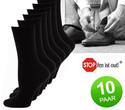 Koopjessite - 10 Paar Zwarte Herensokken Koopjessite - 10 Paar Zwarte Herensokken