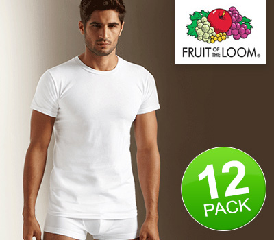 Koopjessite - 12x Fruit of the Loom T-shirts 100% HEAVY COTTON - Wit of Zwart Koopjessite - 12x Fruit of the Loom T-shirts 100% HEAVY COTTON - Wit of Zwart