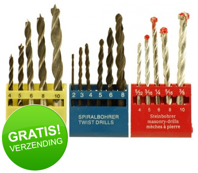 Koopjessite - 16-delige Set Boren Koopjessite - 16-delige Set Boren