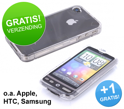 Koopjessite - 2 x Crystal case voor diverse mobiele telefoons Koopjessite - 2 x Crystal case voor diverse mobiele telefoons