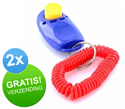 Koopjessite - 2 x Honden Clicker met armband Koopjessite - 2 x Honden Clicker met armband