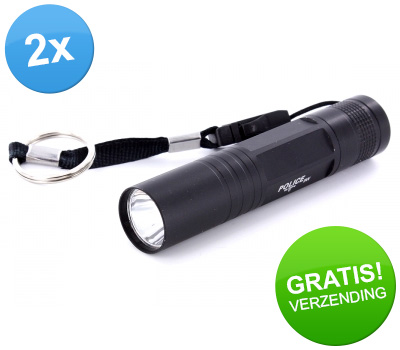 Koopjessite - 2 x LED-torch Police series (Small - 3W) Koopjessite - 2 x LED-torch Police series (Small - 3W)
