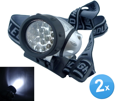 Koopjessite - 2 x Micro LED-lamp met Hoofdband Koopjessite - 2 x Micro LED-lamp met Hoofdband