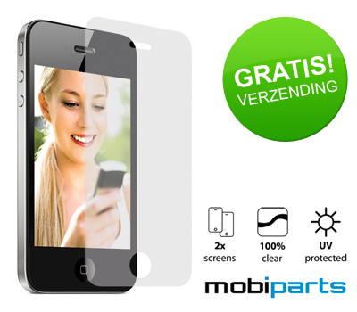 Koopjessite - 2 x Screen protector voor diverse smartphones en tablets - Mobiparts Clear uitvoering