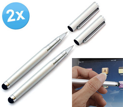 Koopjessite - 2x Capacitive Stylus met Balpen Koopjessite - 2x Capacitive Stylus met Balpen