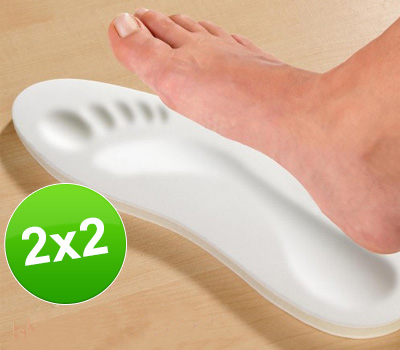 Koopjessite - 2x een paar Memory Foam inlegzooltjes