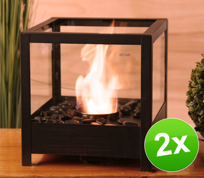 Koopjessite - 2x Mini Sfeerhaard - Gezelligheid en warmte op tafel Koopjessite - 2x Mini Sfeerhaard - Gezelligheid en warmte op tafel
