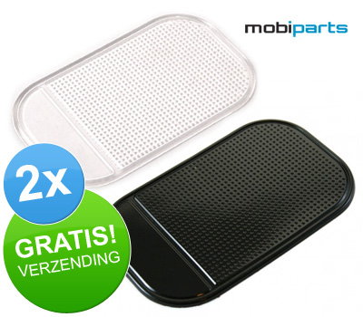 Koopjessite - 2x Mobiparts Anti-Slip Pad (Transparant of Zwart)