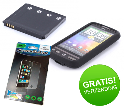 Koopjessite - 3-in-1 accessoire pack voor HTC Desire Koopjessite - 3-in-1 accessoire pack voor HTC Desire