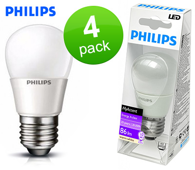 Koopjessite - 4x Philips MyAccent LED lampen Koopjessite - 4x Philips MyAccent LED lampen